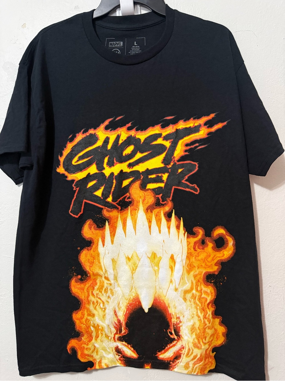 CVLA Men's T-Shirt Size L Ghost Rider Johnny Blaze Marvel